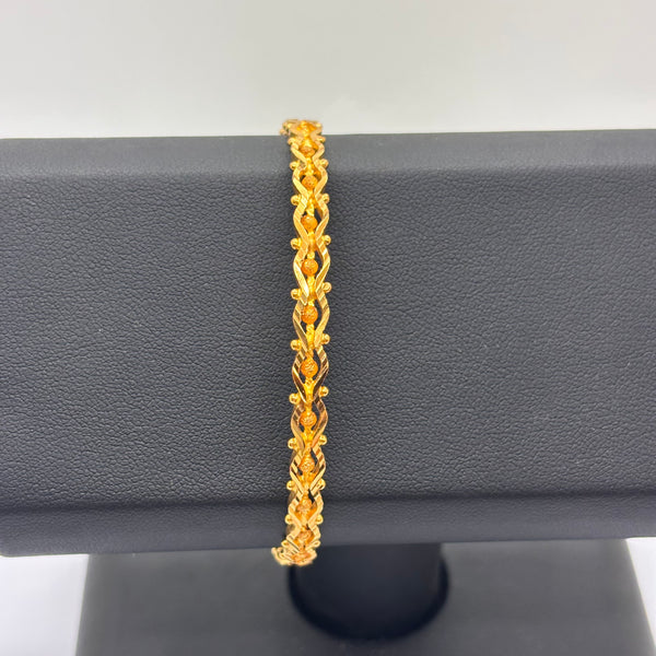 Bracelet jonc en or jaune 22 carats Poids - 13.72 Grs