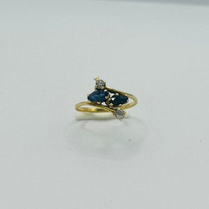 Bague Toi et Moi Or Jaune 18K T.53