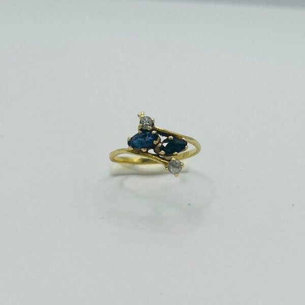 Bague Toi et Moi Or Jaune 18K T.53