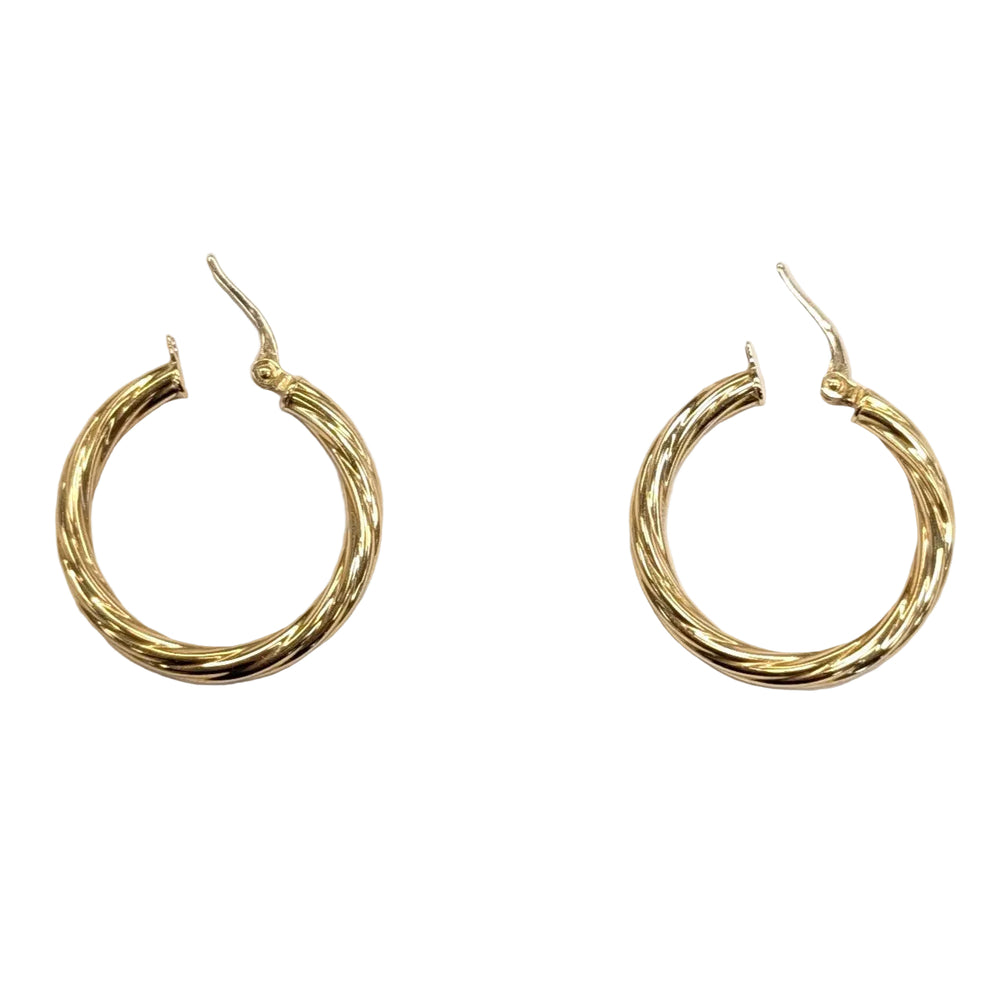 Boucles d'oreilles créoles en or jaune 18k - 2.07gr