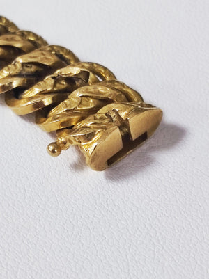 Bracelet Maillon Américain Or Jaune 18K