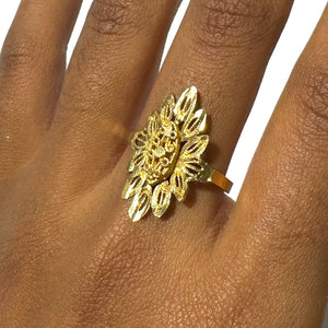 Bague ancienne en Or jaune 18K - Taille 56