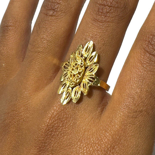 Bague ancienne en Or jaune 18K - Taille 56