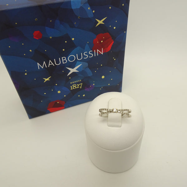 Bague Signée Mauboussin en Or Blanc avec Diamants - T 54
