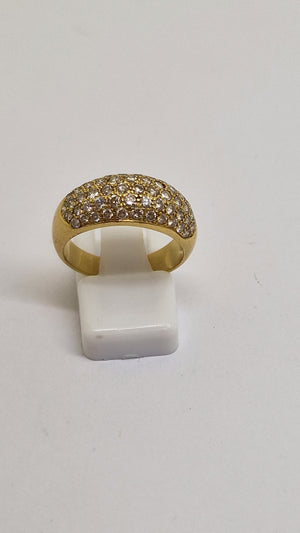 Bagues en Or Jaune avec Diamants 18 carats Taille-55