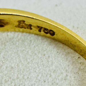 Bague Or Jaune 18 Carats avec 10 Pierres 3.60 Taille 50