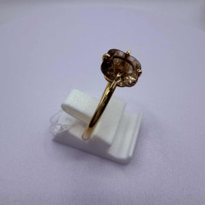 Bague Solitaire en Or Jaune 18K - Taille 60