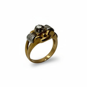 Bague en or jaune 18K - Taille 50 - 1.99 Grs