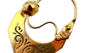 Boucles d'oreilles Savoyard en Or Jaune 18K - 1.96 Grs