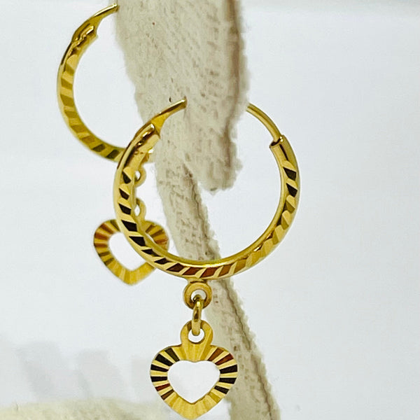 Boucles d'oreilles créoles or jaune 18k - 1.28G