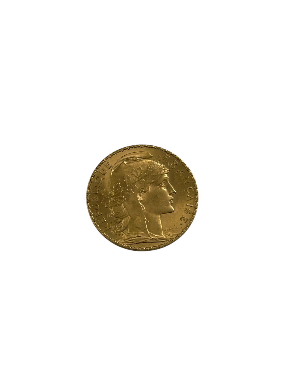 20 Francs Coq Marianne en Or Jaune 1913 - Bon Etat