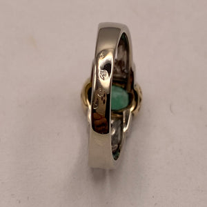 Bague en Or Jaune et Or Blanc 18 Carats - Taille 55.5