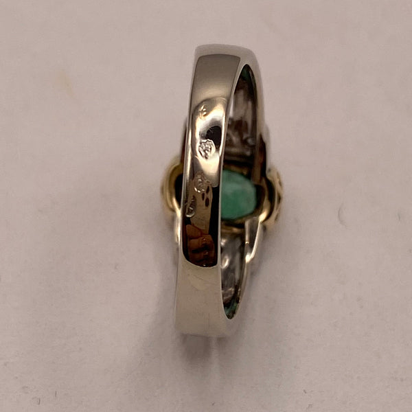 Bague en Or Jaune et Or Blanc 18 Carats - Taille 55.5