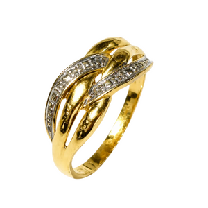 Bague en Or Bicolore 18K - Taille 55 - 1.95G