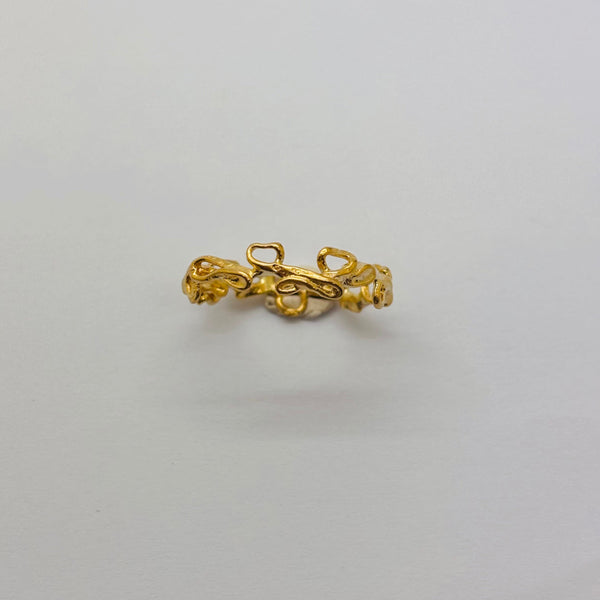 Bague Maille Fantaisie en Or Jaune 18K 2.17 Grs - Taille 56