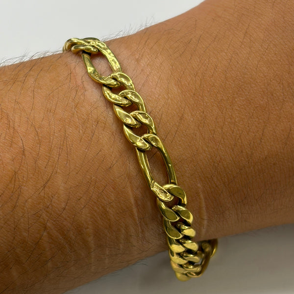 Bracelet Gourmette en Or Jaune 18K