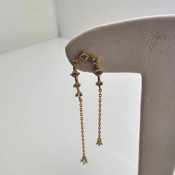 Boucles d'oreilles pendantes en or jaune 18 K - 1.28 G