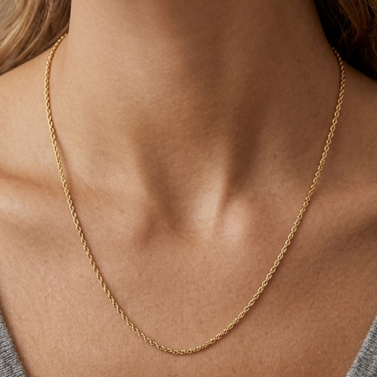 Collier Princesse en Or Jaune 18K - 42cm - 1.51gr