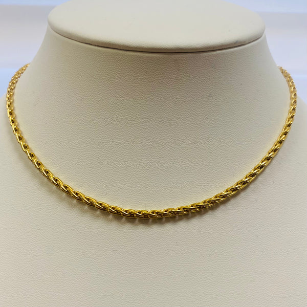 Collier Maille Palmier en Or Jaune 18K – 12,61 Grs
