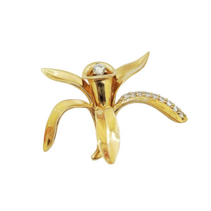 Pendentif Fleur de Vanille Or Jaune 18 K - 5.71 G