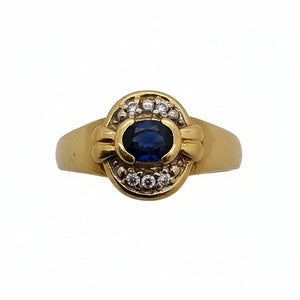 Bague Camée Or Jaune 18 K - 2.43 G - Taille 51 Oxyde Diam