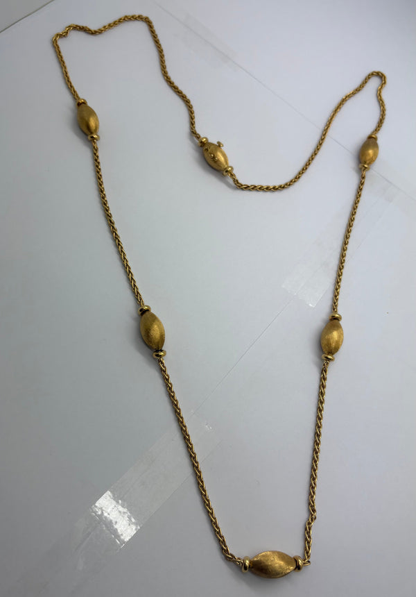 Collier Sautoir en Or Jaune 18K - 49.35g - 90.7Cm