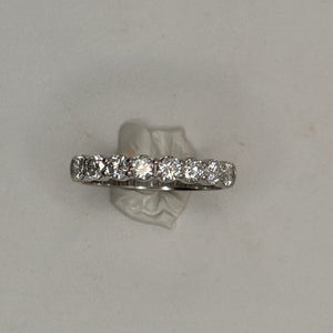 Bague Demi Tour en Or Blanc 18K Taille-61