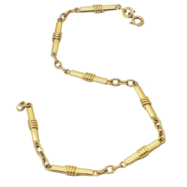 Bracelet Maillon Fantaisie Or Jaune 18K - 20 cm - 10.18gr