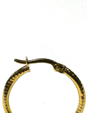 Paire de créoles en or jaune 18 K - 1.93 G
