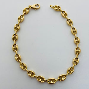 Bracelet Grain de Café en Or Jaune 18K