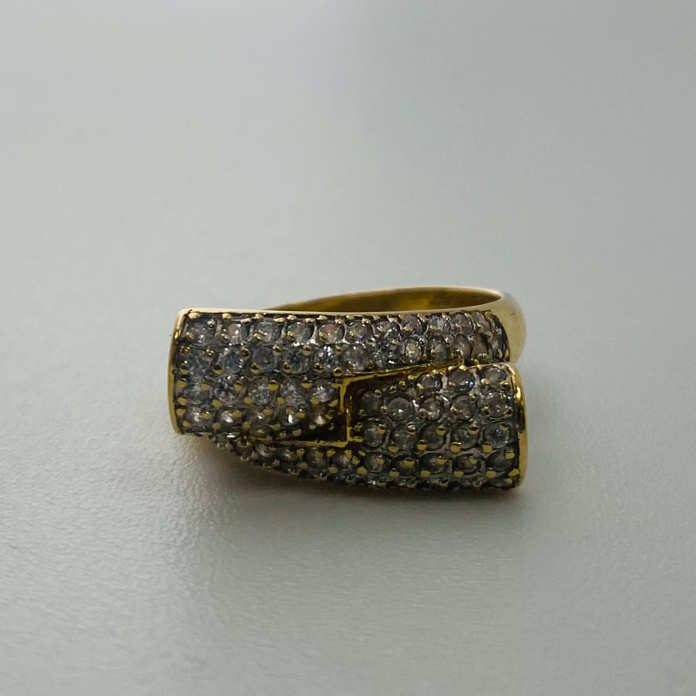 Bague en Or Jaune avec 74 Diamants - T 55