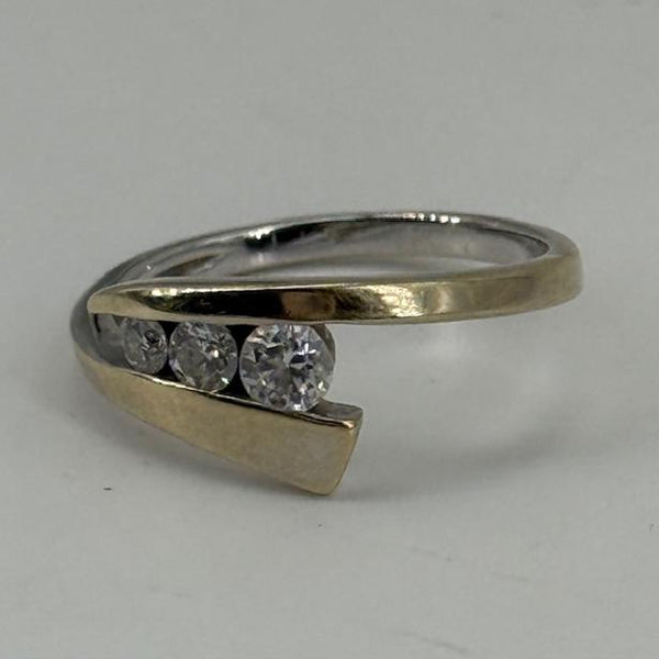Bague Diamants Or Jaune/Blanc 18K Taille 49