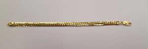 Bracelet Gourmette Or Jaune 18 Carats Maille Anglaise