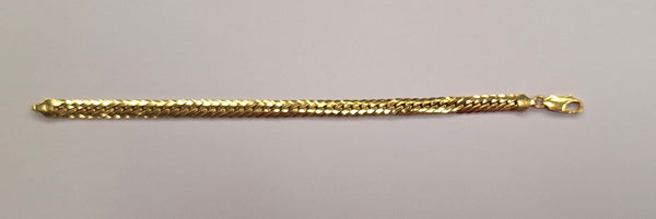 Bracelet Gourmette Or Jaune 18 Carats Maille Anglaise
