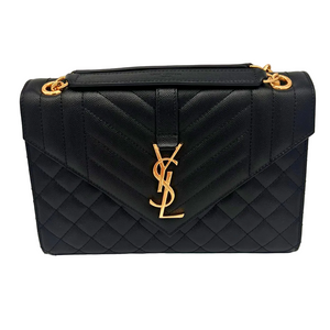 Sac à bandoulière Saint Laurent en cuir noir grainé