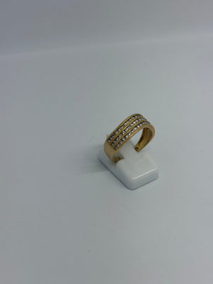 Bague en Or Jaune 18K - 3.89 Grs - Taille 57