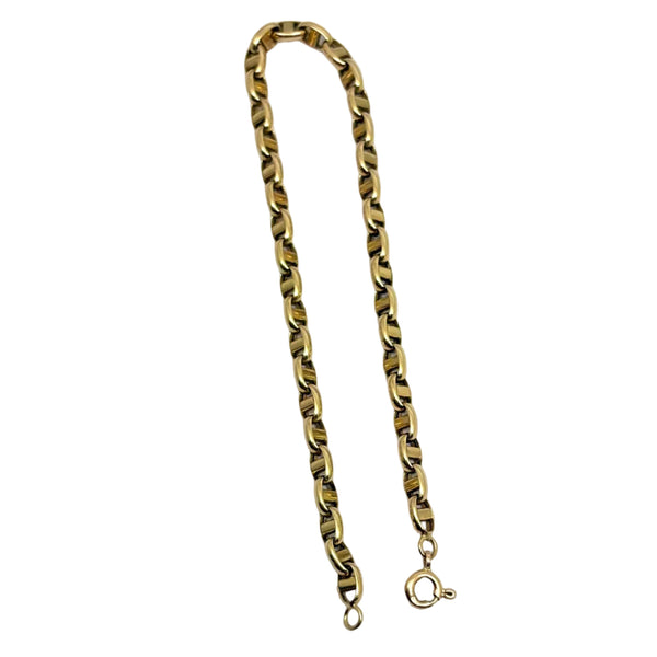 Bracelet Maillon Marine en Or Jaune 18k