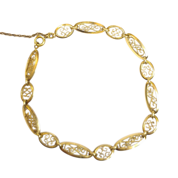 Bracelet en Or 18K Filigrane Américaine - 19cm - 6.82gr