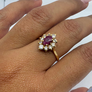 Bagues Marquise en Or Jaune 18 k