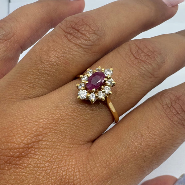Bagues Marquise en Or Jaune 18 k