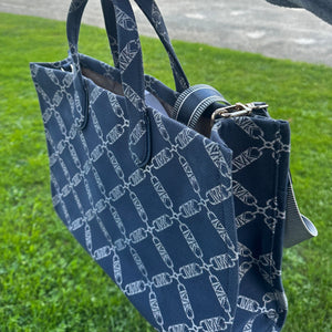Sac Hobo bleu Michael Kors en jacquard