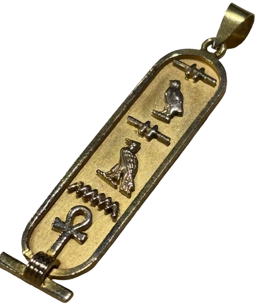Pendentif Egyptien Or Jaune Symboles 18k - 3.44 G