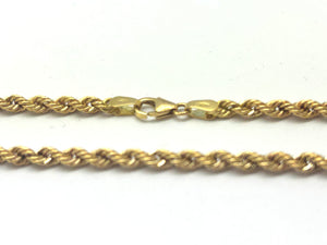 Collier Sautoir Or Jaune Maille Corde 18K