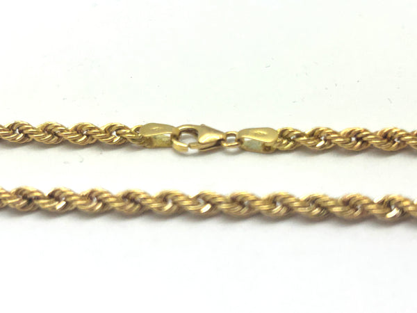 Collier Sautoir Or Jaune Maille Corde 18K