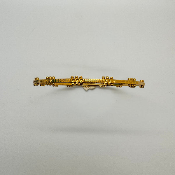 Bracelet Travaillé  Jonc Or Jaune 18K -  9.20 Grs