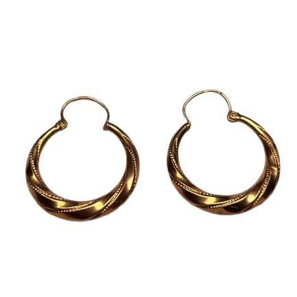 Boucles créoles en or jaune 18K 2.03 Grs