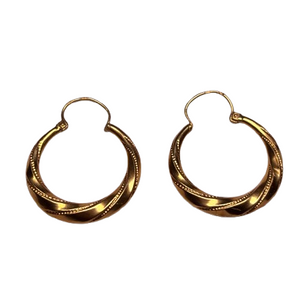 Boucles créoles en or jaune 18K 2.03 Grs