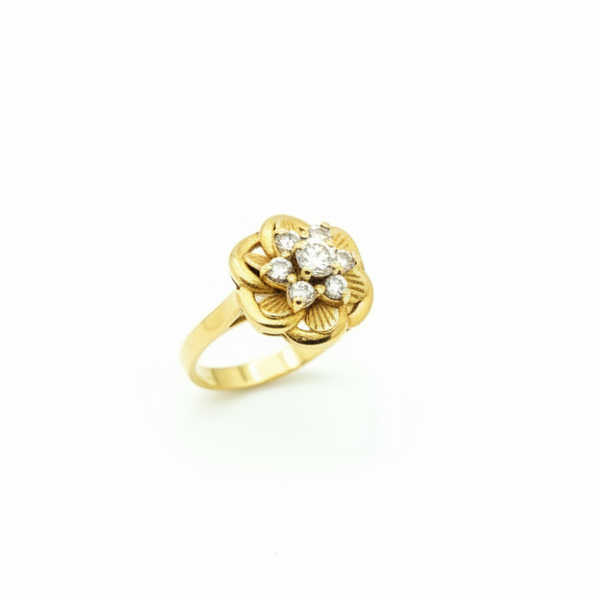 Baguette Chou en Or Jaune 18K avec Oxydes - T52 - 3.15gr