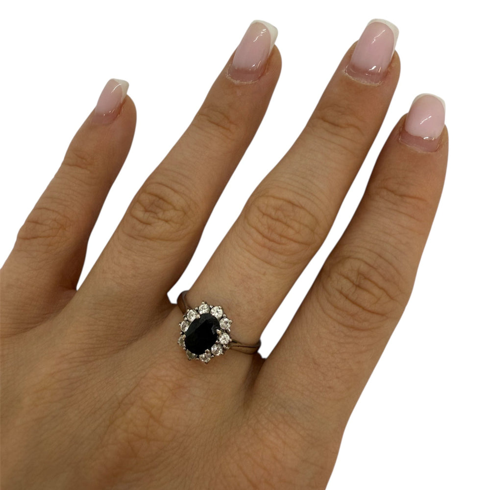 Bague en Or Blanc Empierrée 18 Carats - T 53