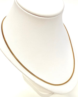 Collier Sautoir en Or Jaune 18k - Maille Forçat Plate